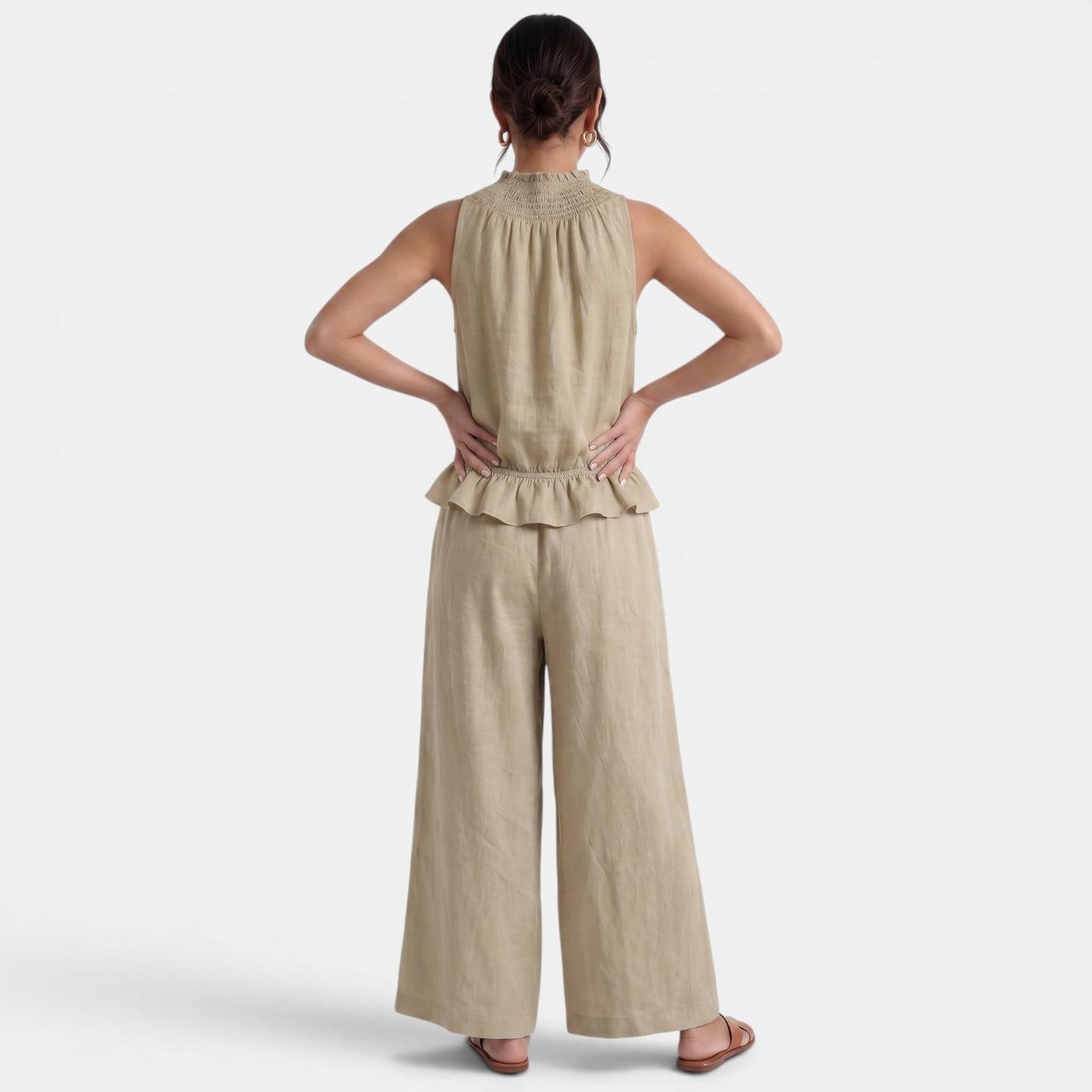 Women's Sleeveless Linen Set for Summer