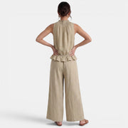Women's Sleeveless Linen Set for Summer