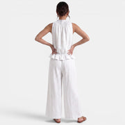 Women's Sleeveless Linen Set for Summer