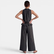 Women's Sleeveless Linen Set for Summer