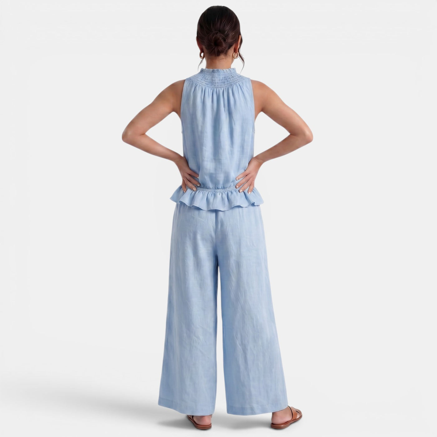 Women's Sleeveless Linen Set for Summer