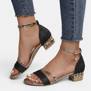 Elegant Low-Heeled Sandals for Women