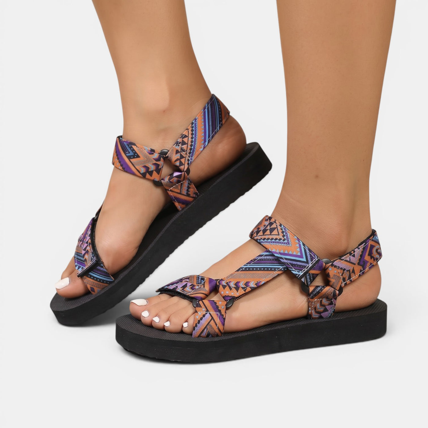 Women's Comfortable Ethnic Velcro Sandals