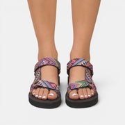 Women's Comfortable Ethnic Velcro Sandals