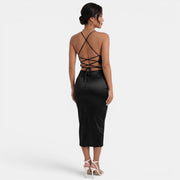 Women's Satin Midi Dress