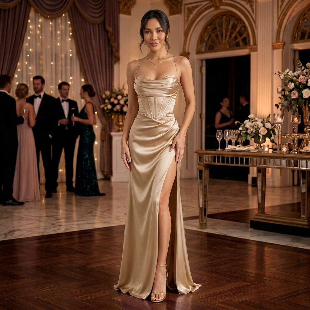 Vestido Largo Fiesta Mujer