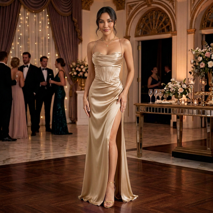 Vestido Largo Fiesta Mujer