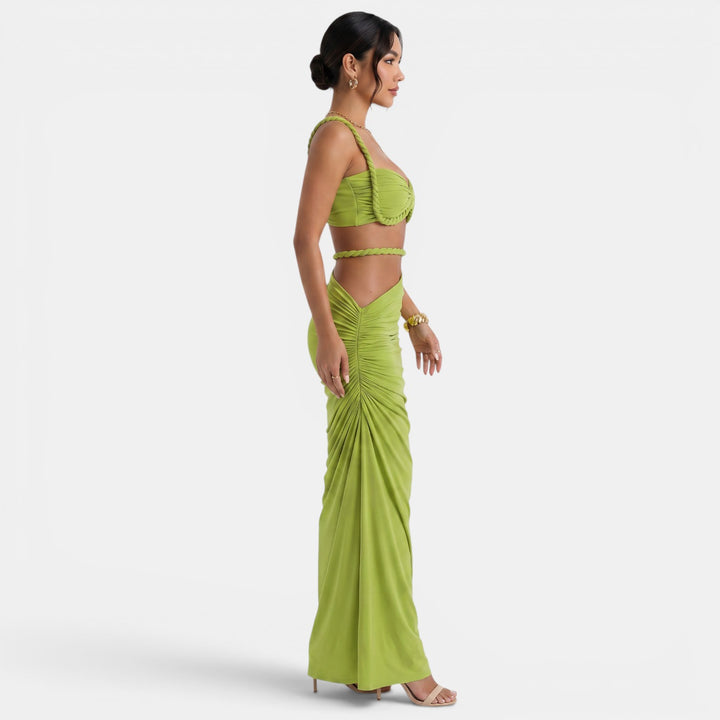 Conjunto Mujer Top Falda Maxi