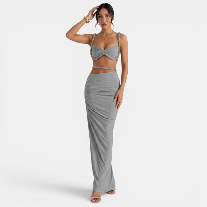 Conjunto Mujer Top Falda Maxi