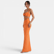 Women's Top and Maxi Skirt Set