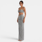Women's Top and Maxi Skirt Set