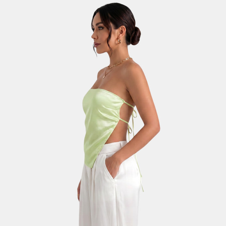Top Satinado Mujer