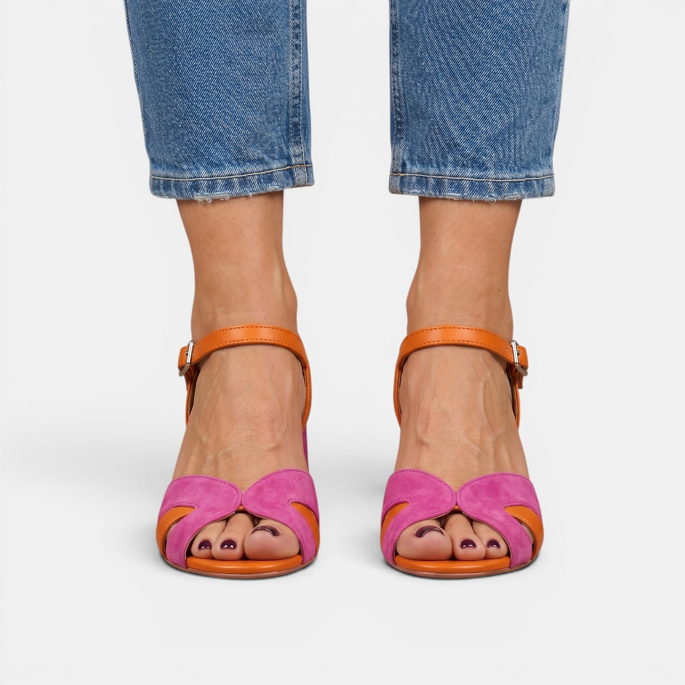 Orthopedic Pink Heel Sandals for Women