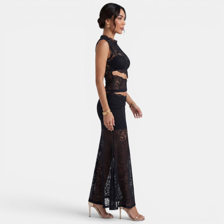 Conjunto Mujer Encaje Floral Verano
