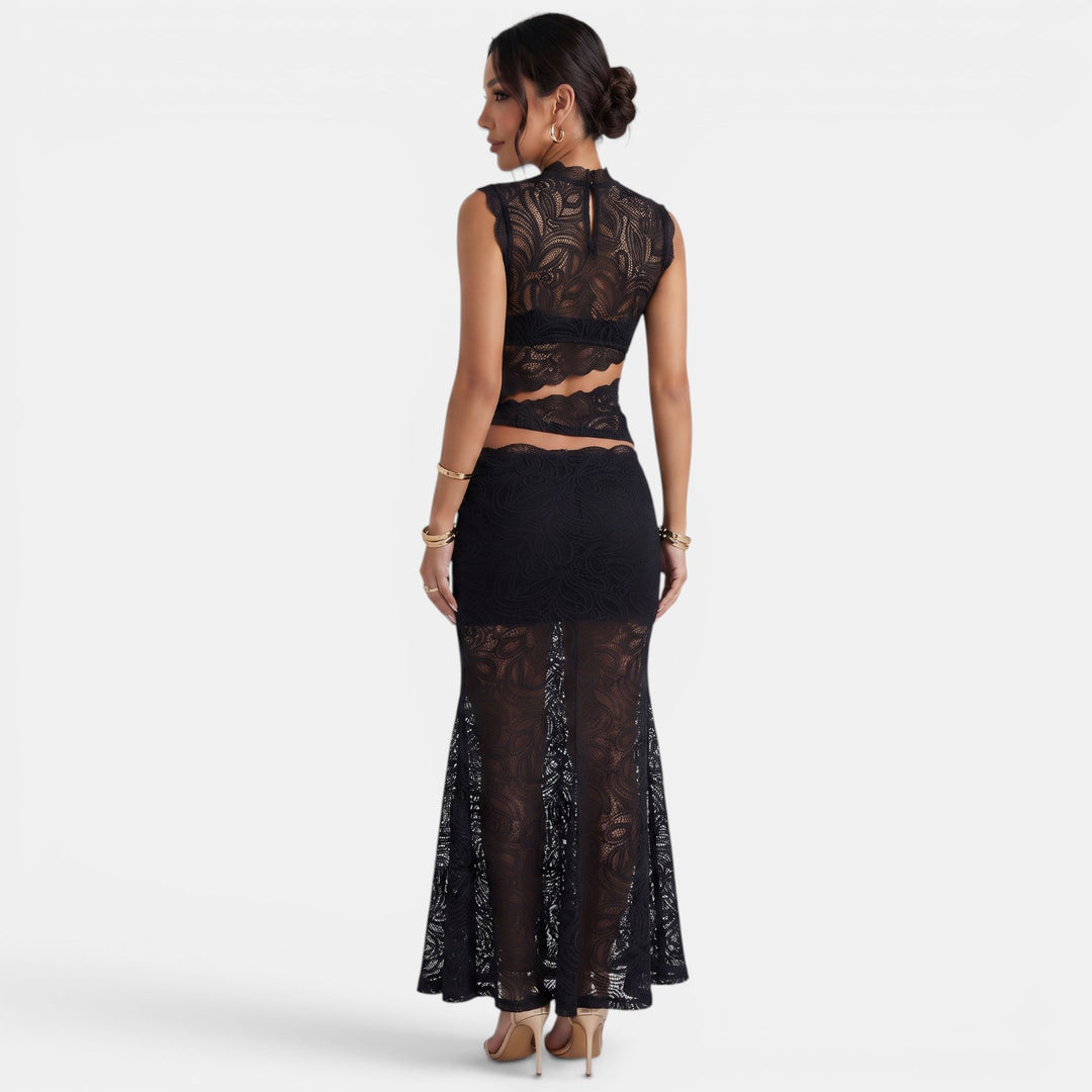 Conjunto Mujer Encaje Floral Verano