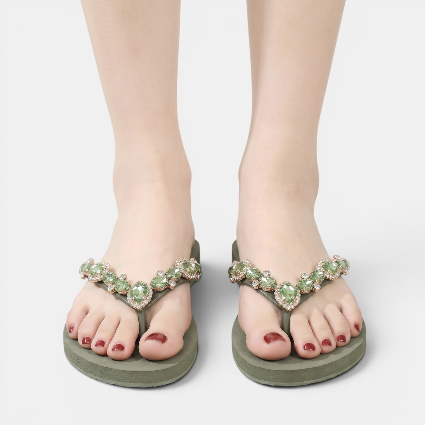 Women's Flat Rhinestone Sandals