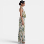 Green Halter Maxi Dress