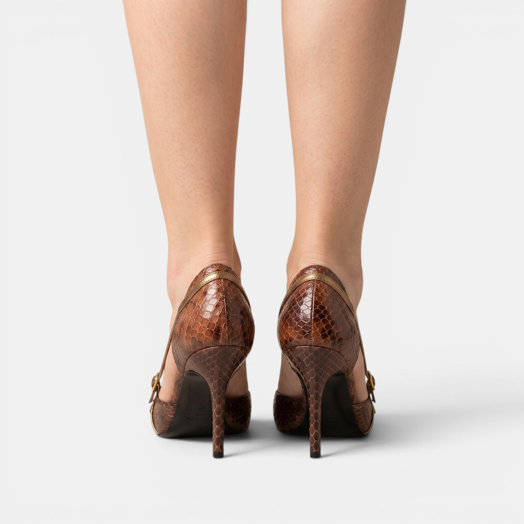 Tacones Stiletto Mujer Serpiente