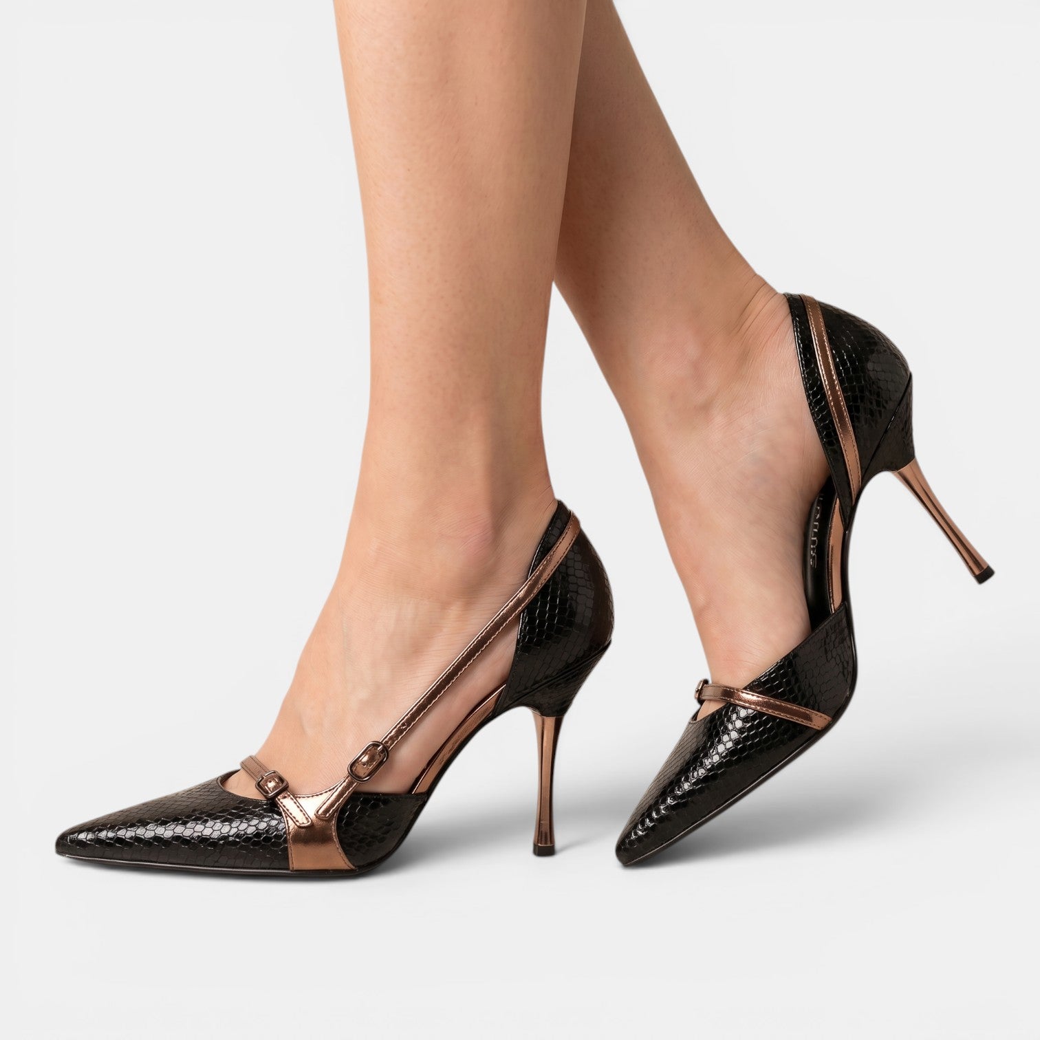 Tacones Stiletto Mujer Serpiente