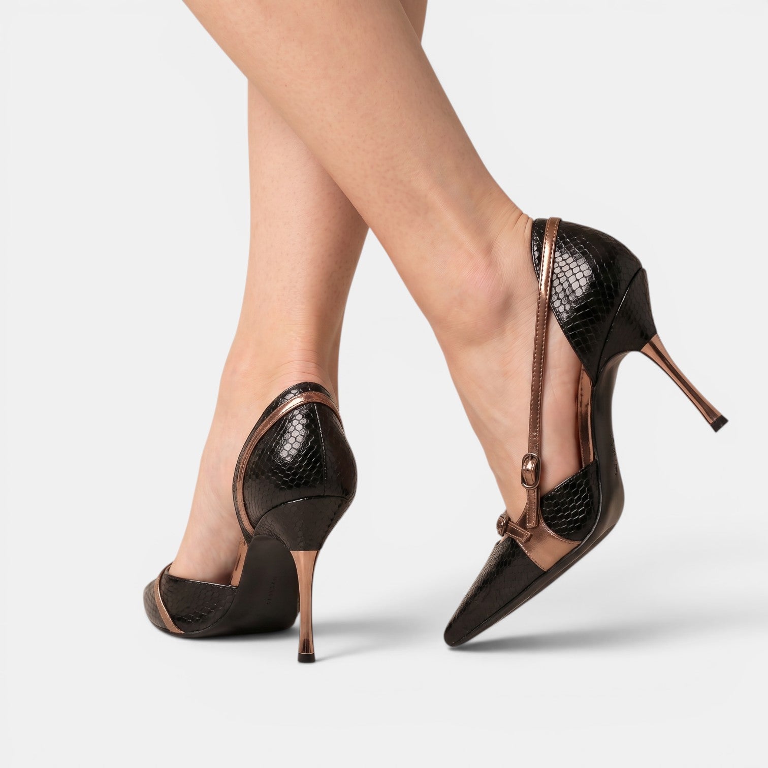 Tacones Stiletto Mujer Serpiente