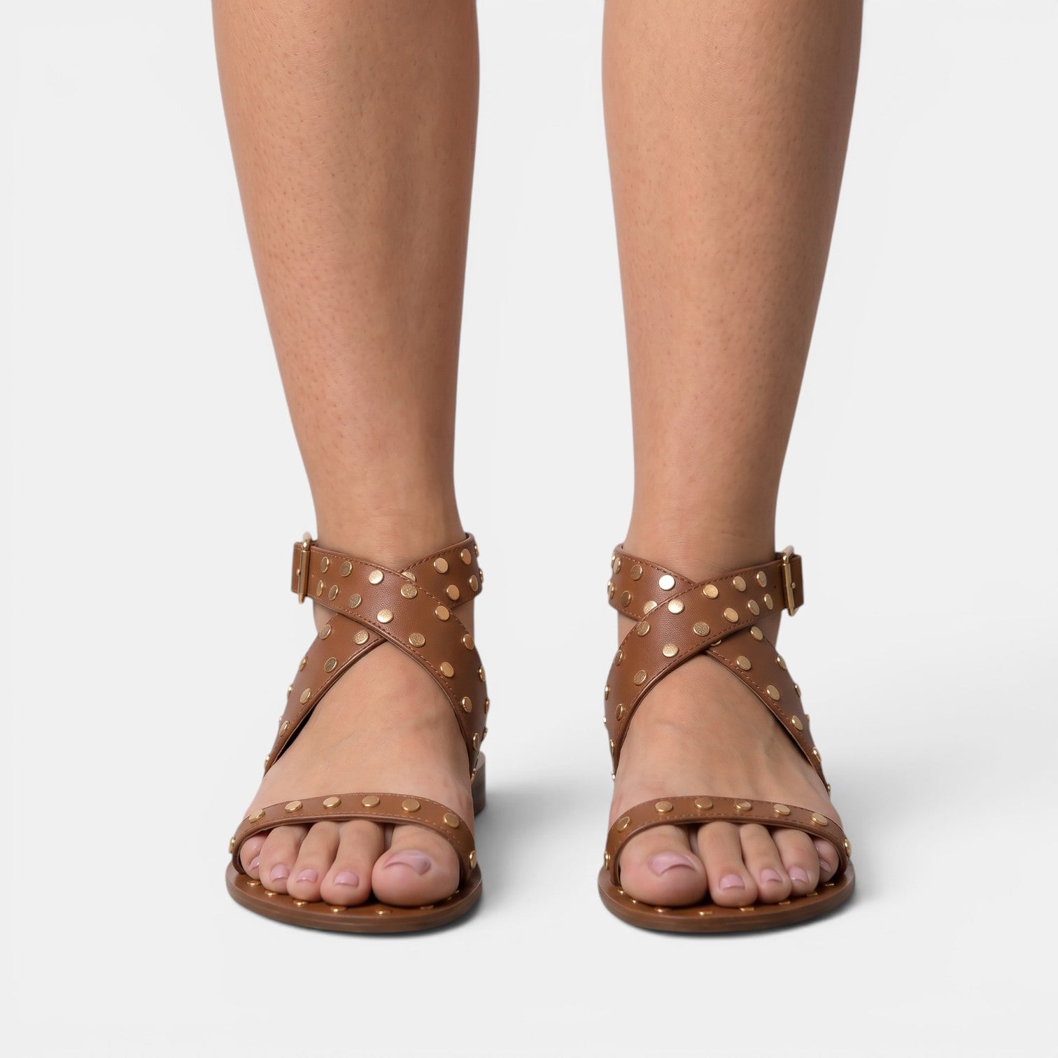 Sandalias Planas Mujer Tachuelas