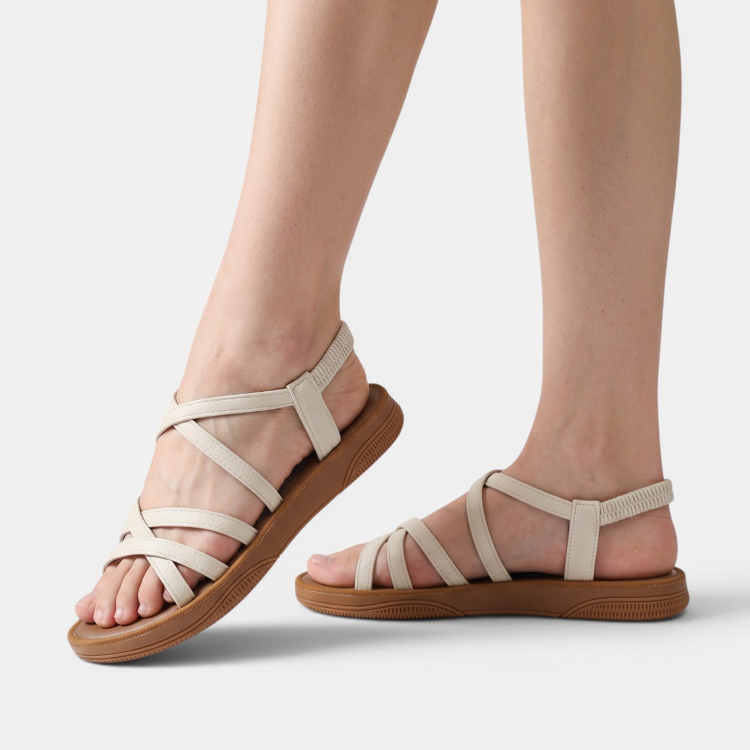 Sandalias Planas Mujer Elásticas