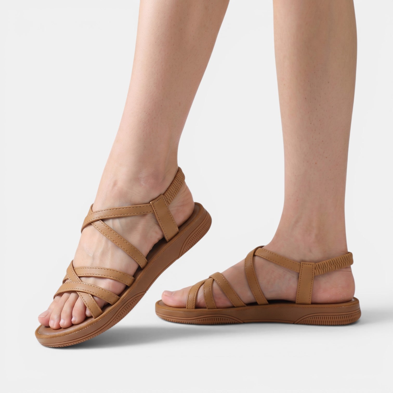 Sandalias Planas Mujer Elásticas