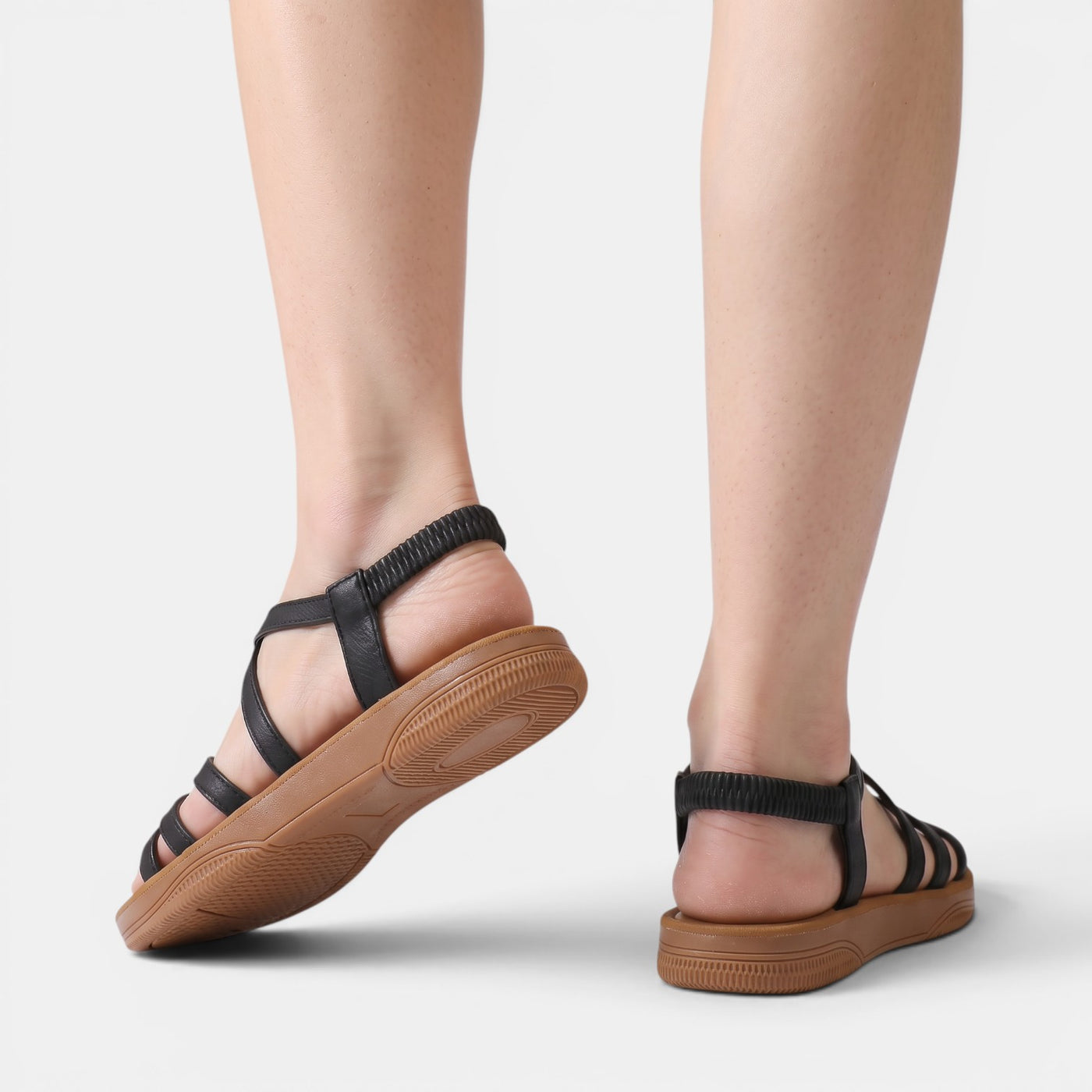 Women's Leather Flat Sandals