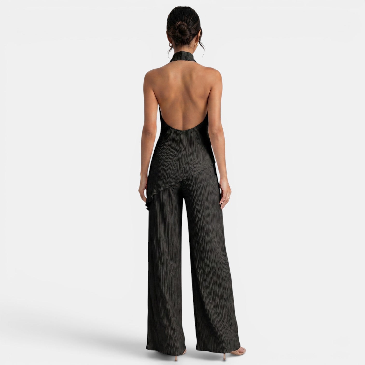 Women's Halter Pleated Pants Set