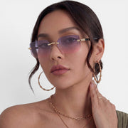 Gafas Sol Rectangulares Sin Montura