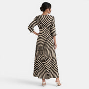 Printed Linen Maxi Dress