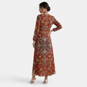 Printed Linen Maxi Dress