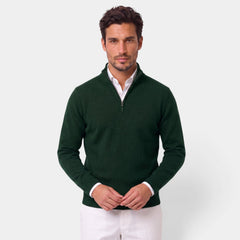 Jersey Hombre de Cachemira Media Cremallera