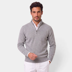 Jersey Hombre de Cachemira Media Cremallera