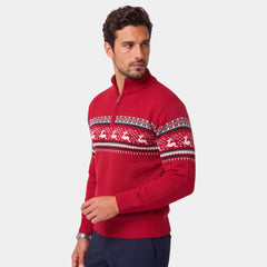 Jersey Navideño Hombre Punto Cuello Alto