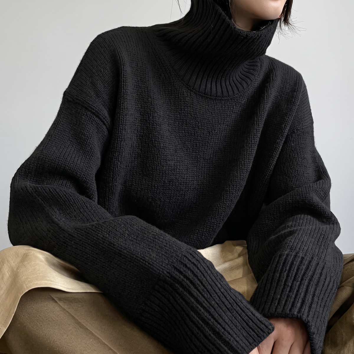 Women's Soft Cashmere Turtleneck Sweater