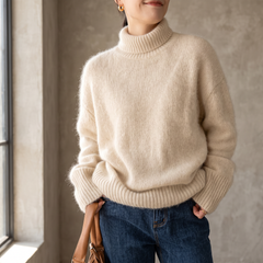 Women's Soft Cashmere Turtleneck Sweater