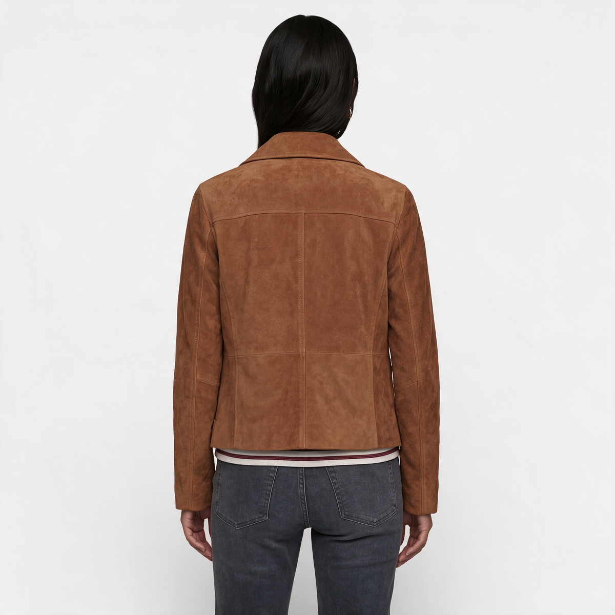 Chaqueta de Ante Marrón Mujer