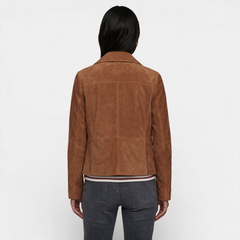 Chaqueta de Ante Marrón Mujer