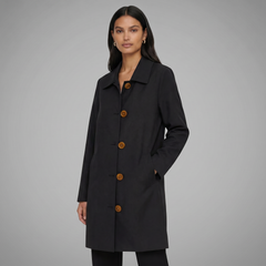 Women's Midi Trench Coat - Lightweight Spring/Fall Coat