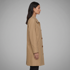 Women's Midi Trench Coat - Lightweight Spring/Fall Coat