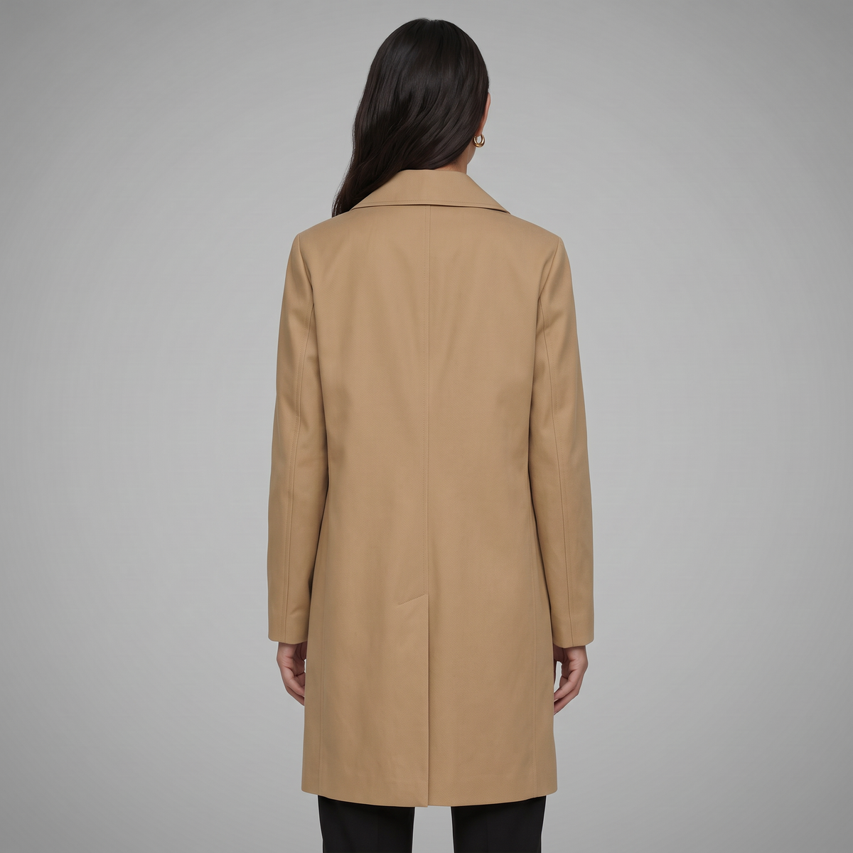Women's Midi Trench Coat - Lightweight Spring/Fall Coat
