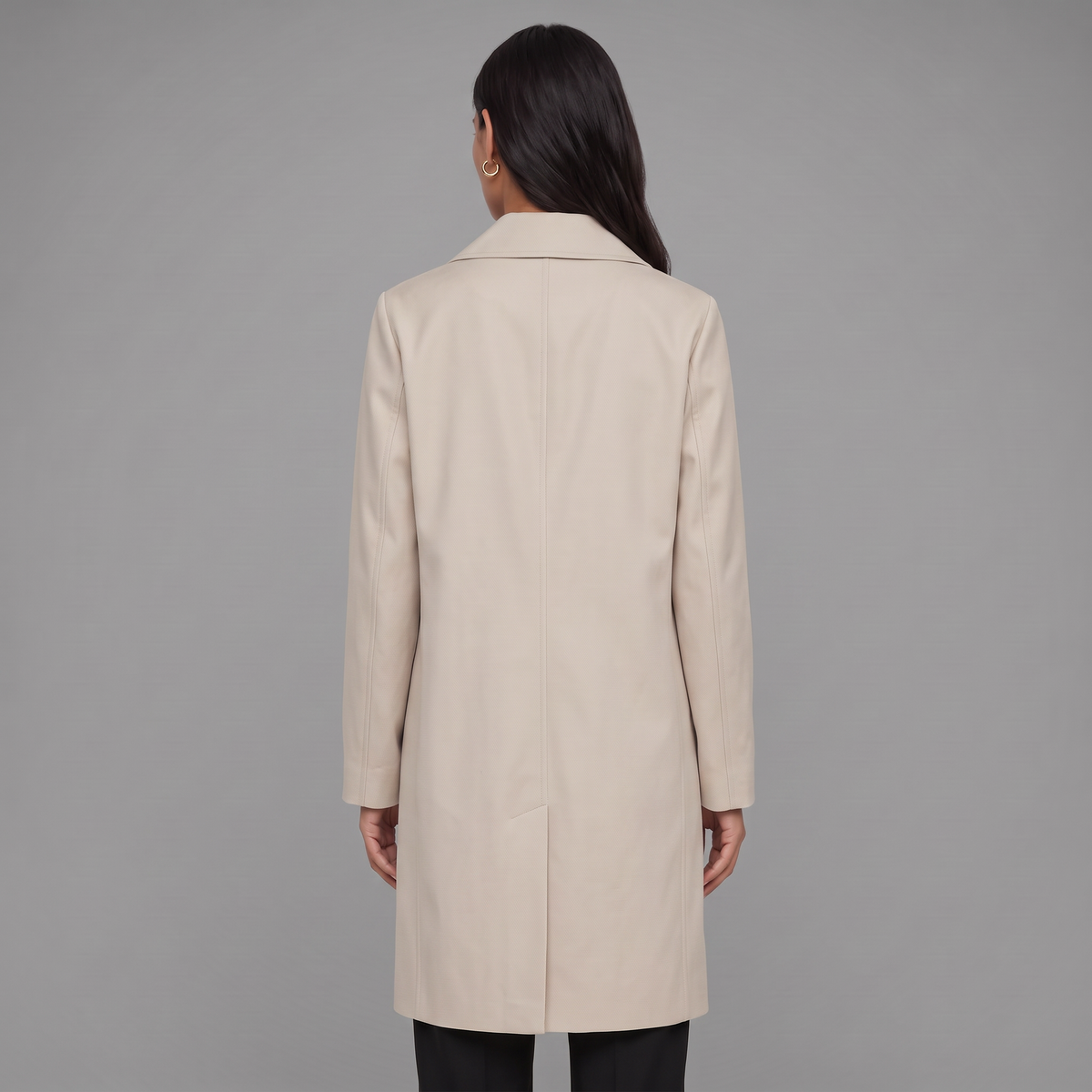 Women's Midi Trench Coat - Lightweight Spring/Fall Coat