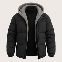 Men's Rugged Warm Puffer Jacket - Quilted Winter Coat