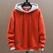 Sudadera Hombre Bicolor con Capucha y Cordón Ajustable