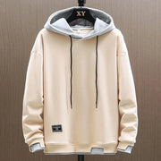 Sudadera Hombre Bicolor con Capucha y Cordón Ajustable