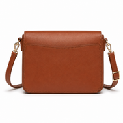 Bolso Bandolera Mujer de Cuero Sintético Marrón