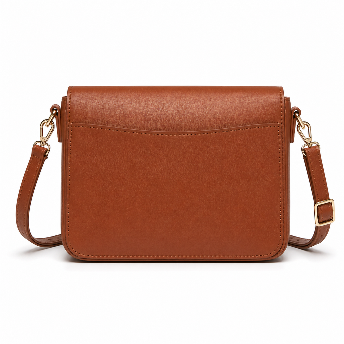Bolso Bandolera Mujer de Cuero Sintético Marrón