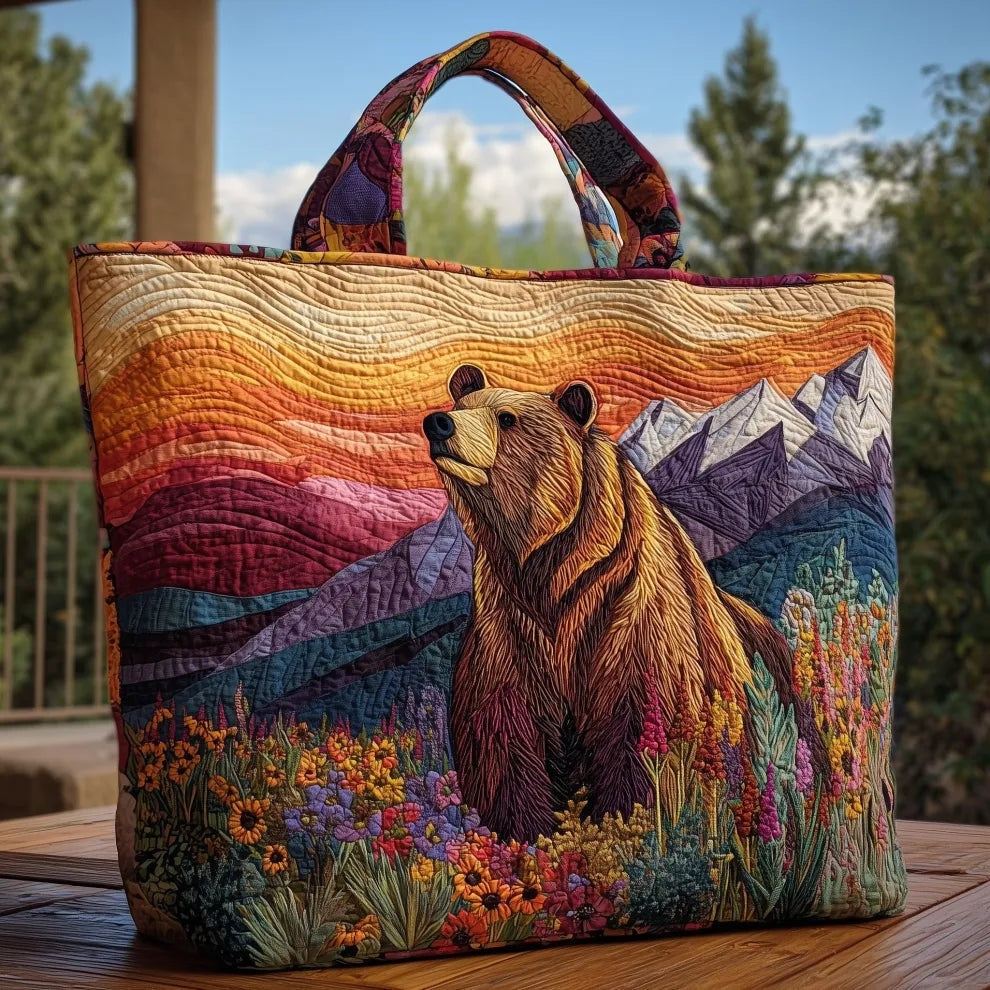 Women's Handmade Quilted Tote Bag - Dog, Cat and Floral Prints