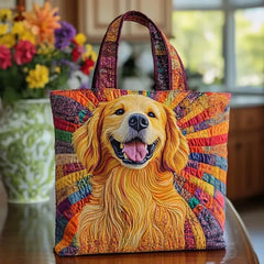 Women's Handmade Quilted Tote Bag - Dog, Cat and Floral Prints